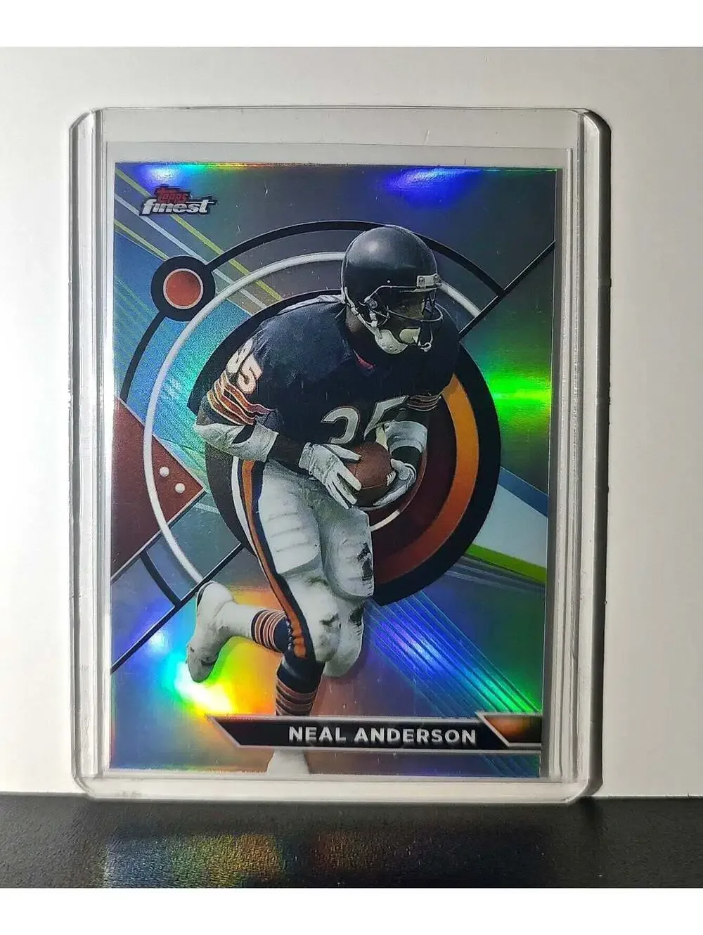 Neal Anderson Refractor 2023 Topps Finest NFL #160 Card Chicago Bears
